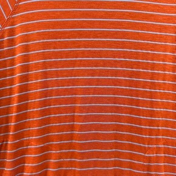 prAna Women's Small Activewear Orange Long Sleeve Top Stretchy Turtle Neck - Picture 2 of 9